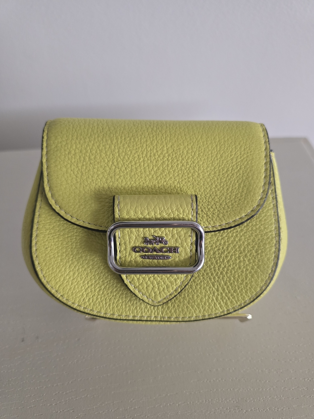 Coach Morgan Card Case on a Chain - "Bright Yellow" or "Citrine"
